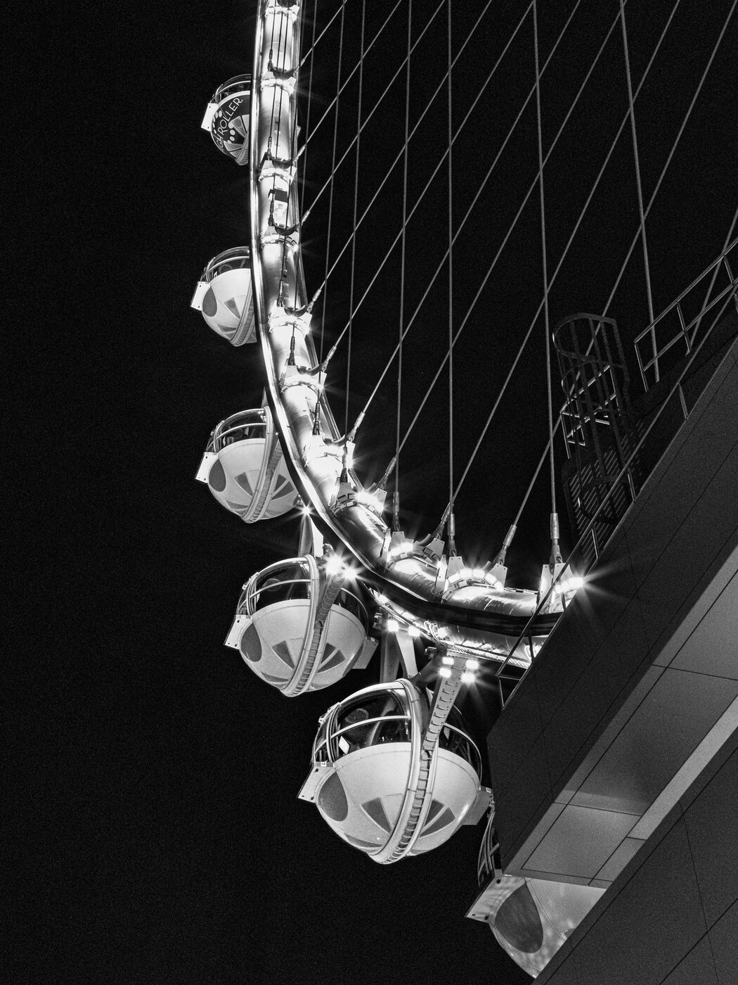 High Roller at night